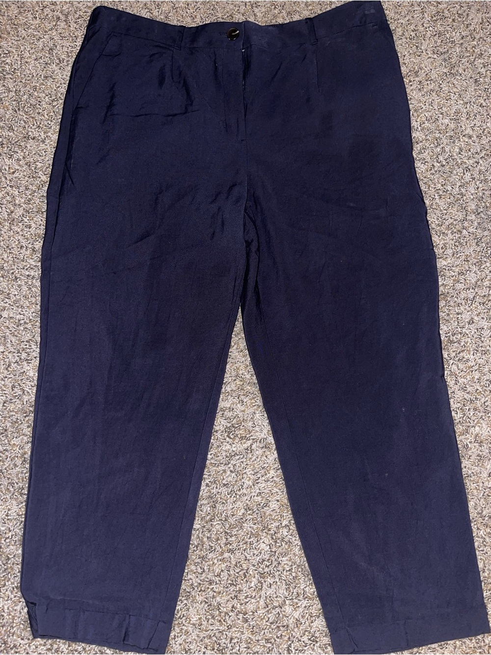 Navy Casual Pants - Classic Straight Fit
